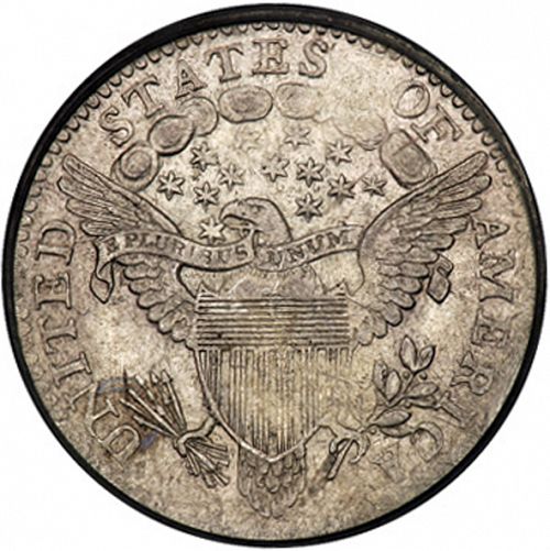 5 cent Reverse Image minted in UNITED STATES in 1801 (Draped Bust - Heraldic-eagle reverse)  - The Coin Database