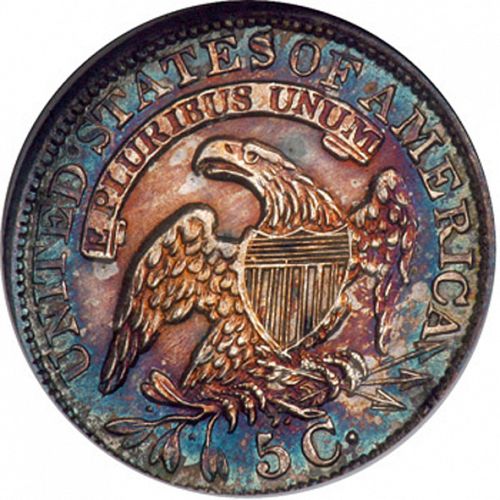 5 cent Reverse Image minted in UNITED STATES in 1834 (Libery Cap)  - The Coin Database