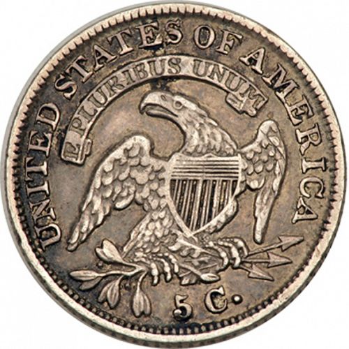 5 cent Reverse Image minted in UNITED STATES in 1835 (Libery Cap)  - The Coin Database