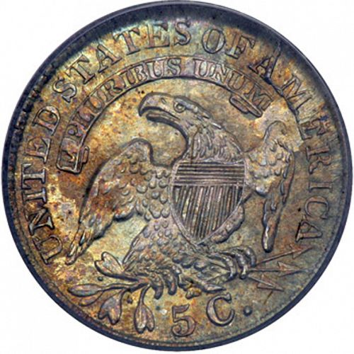 5 cent Reverse Image minted in UNITED STATES in 1836 (Libery Cap)  - The Coin Database