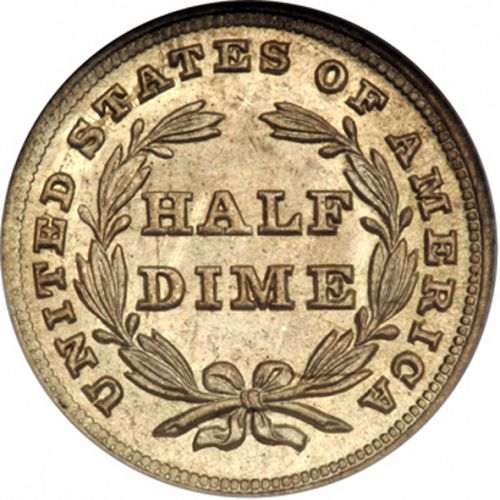 5 cent Reverse Image minted in UNITED STATES in 1837 (Seated Liberty - No stars around rim)  - The Coin Database