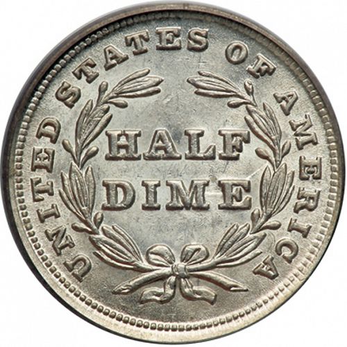 5 cent Reverse Image minted in UNITED STATES in 1838 (Seated Liberty - Stars around rim)  - The Coin Database