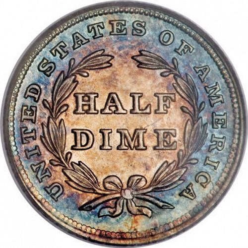 5 cent Reverse Image minted in UNITED STATES in 1839 (Seated Liberty - Stars around rim)  - The Coin Database