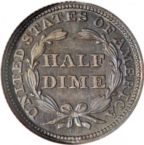 5 cent Reverse Image minted in UNITED STATES in 1850 (Seated Liberty - Drapery added to Liberty)  - The Coin Database