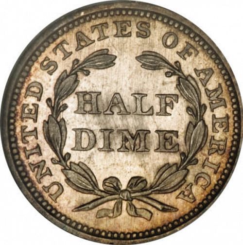 5 cent Reverse Image minted in UNITED STATES in 1853 (Seated Liberty - Arrows at date)  - The Coin Database