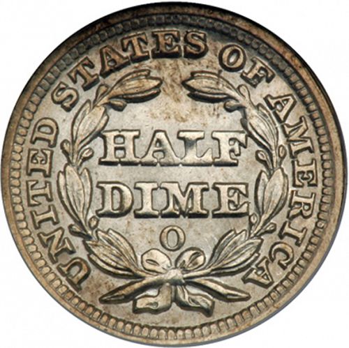 5 cent Reverse Image minted in UNITED STATES in 1854O (Seated Liberty - Arrows at date)  - The Coin Database