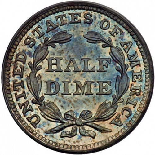 5 cent Reverse Image minted in UNITED STATES in 1855 (Seated Liberty - Arrows at date)  - The Coin Database