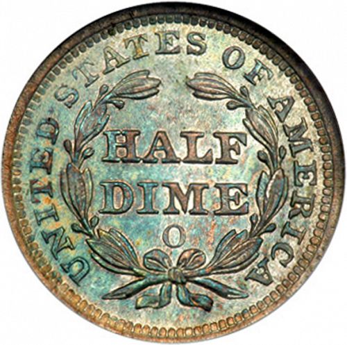 5 cent Reverse Image minted in UNITED STATES in 1855O (Seated Liberty - Arrows at date)  - The Coin Database