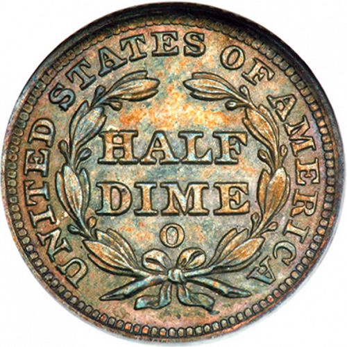 5 cent Reverse Image minted in UNITED STATES in 1856O (Seated Liberty - Arrows at date removed)  - The Coin Database