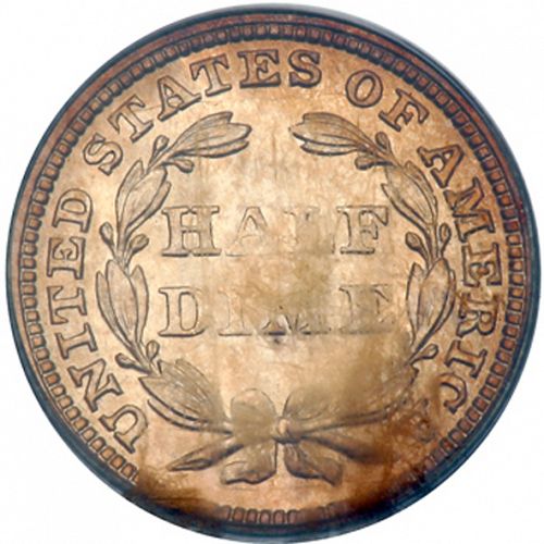 5 cent Reverse Image minted in UNITED STATES in 1858 (Seated Liberty - Arrows at date removed)  - The Coin Database