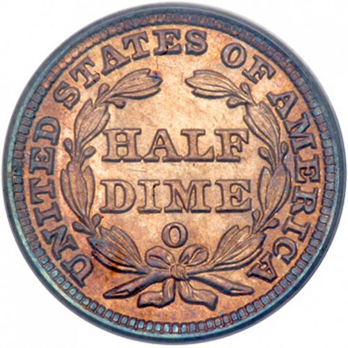 5 cent Reverse Image minted in UNITED STATES in 1858O (Seated Liberty - Arrows at date removed)  - The Coin Database