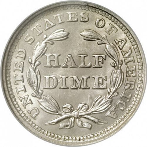 5 cent Reverse Image minted in UNITED STATES in 1859 (Seated Liberty - Arrows at date removed)  - The Coin Database