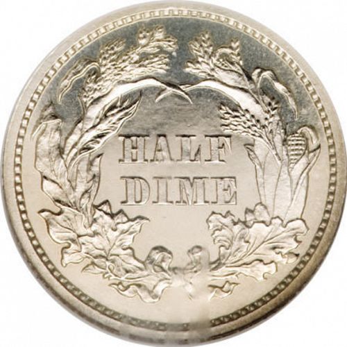 5 cent Reverse Image minted in UNITED STATES in 1862 (Seated Liberty - Obverse legend)  - The Coin Database