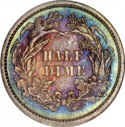 5 cent Reverse Image minted in UNITED STATES in 1868 (Seated Liberty - Obverse legend)  - The Coin Database