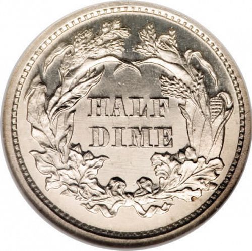 5 cent Reverse Image minted in UNITED STATES in 1872 (Seated Liberty - Obverse legend)  - The Coin Database