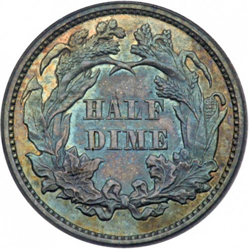 5 cent Reverse Image minted in UNITED STATES in 1873 (Seated Liberty - Obverse legend)  - The Coin Database