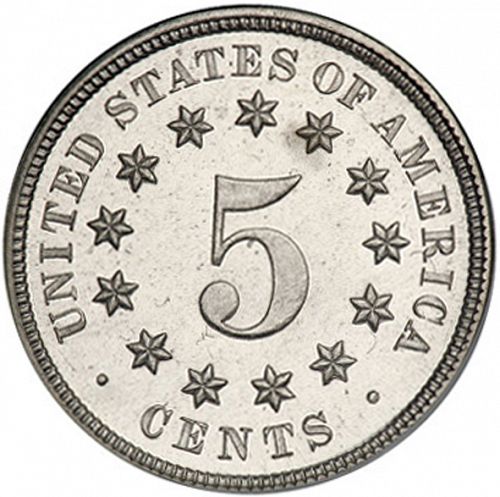 5 cent Reverse Image minted in UNITED STATES in 1873 (Shield)  - The Coin Database