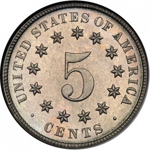 5 cent Reverse Image minted in UNITED STATES in 1878 (Shield)  - The Coin Database