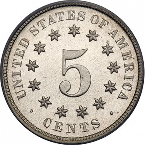 5 cent Reverse Image minted in UNITED STATES in 1879 (Shield)  - The Coin Database