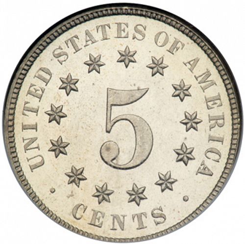 5 cent Reverse Image minted in UNITED STATES in 1880 (Shield)  - The Coin Database