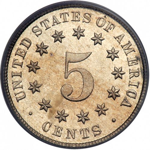 5 cent Reverse Image minted in UNITED STATES in 1881 (Shield)  - The Coin Database