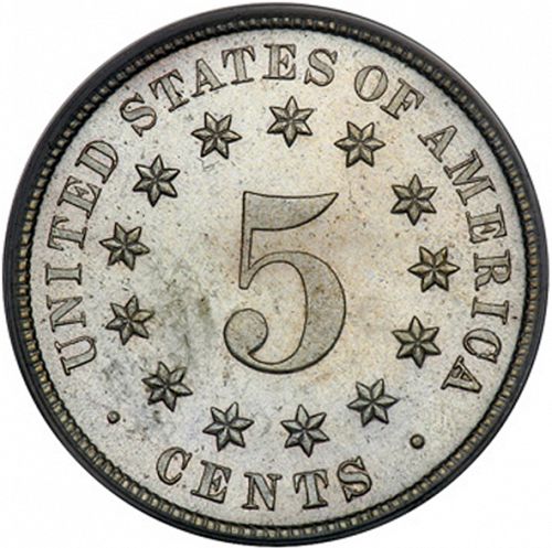 5 cent Reverse Image minted in UNITED STATES in 1882 (Shield)  - The Coin Database