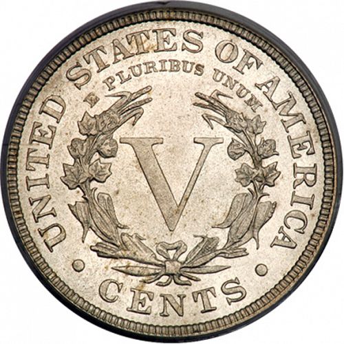 5 cent Reverse Image minted in UNITED STATES in 1884 (Liberty)  - The Coin Database
