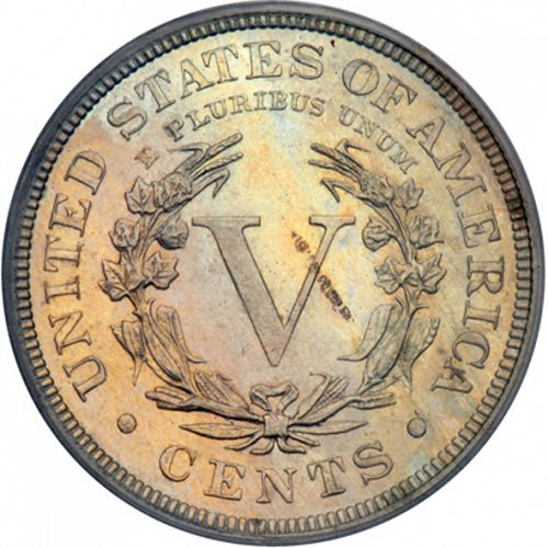 5 cent Reverse Image minted in UNITED STATES in 1887 (Liberty)  - The Coin Database