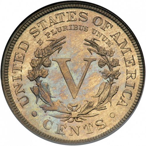 5 cent Reverse Image minted in UNITED STATES in 1889 (Liberty)  - The Coin Database