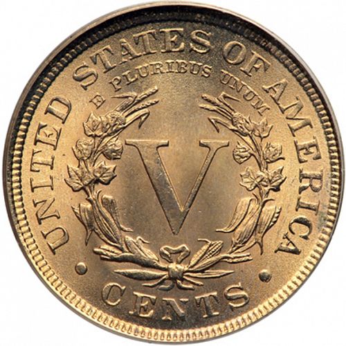 5 cent Reverse Image minted in UNITED STATES in 1893 (Liberty)  - The Coin Database