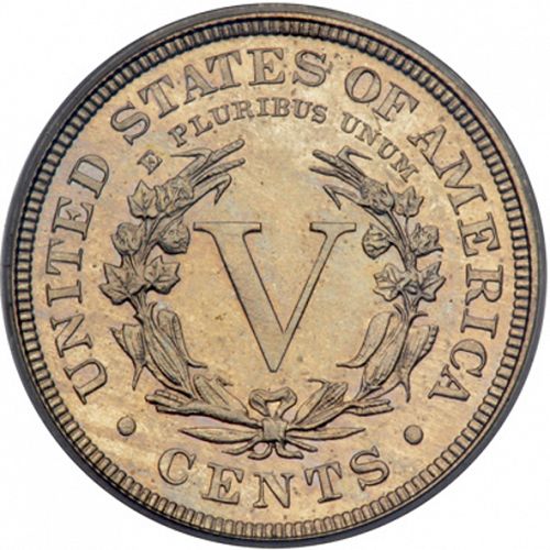 5 cent Reverse Image minted in UNITED STATES in 1894 (Liberty)  - The Coin Database