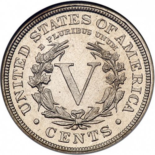 5 cent Reverse Image minted in UNITED STATES in 1902 (Liberty)  - The Coin Database