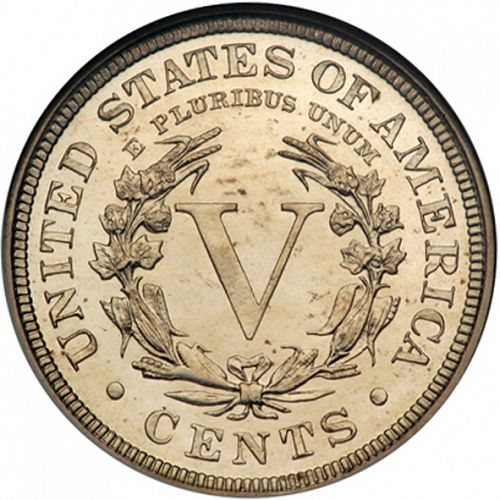 5 cent Reverse Image minted in UNITED STATES in 1908 (Liberty)  - The Coin Database