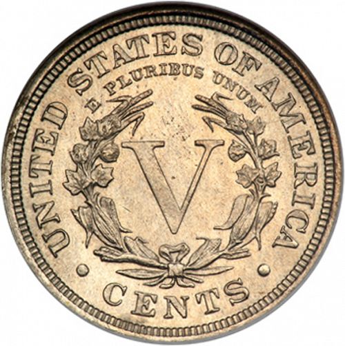 5 cent Reverse Image minted in UNITED STATES in 1909 (Liberty)  - The Coin Database