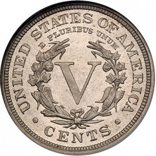 5 cent Reverse Image minted in UNITED STATES in 1910 (Liberty)  - The Coin Database