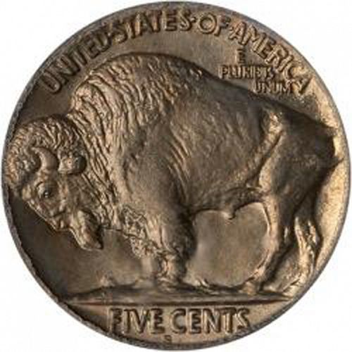 5 cent Reverse Image minted in UNITED STATES in 1913S (Buffalo - Line Type)  - The Coin Database