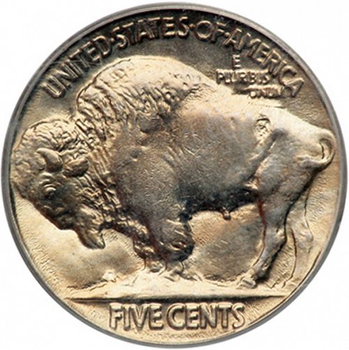 5 cent Reverse Image minted in UNITED STATES in 1914 (Buffalo - Line Type)  - The Coin Database