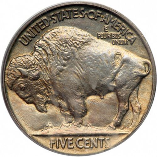 5 cent Reverse Image minted in UNITED STATES in 1916 (Buffalo - Line Type)  - The Coin Database
