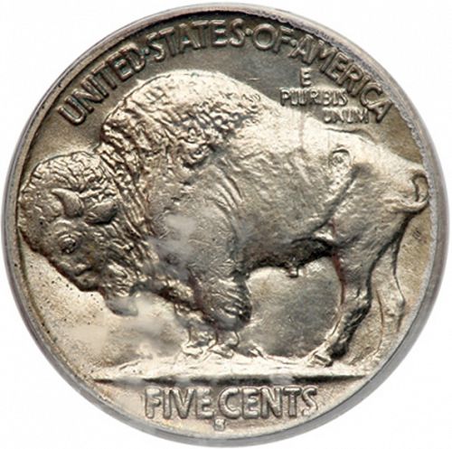 5 cent Reverse Image minted in UNITED STATES in 1916S (Buffalo - Line Type)  - The Coin Database