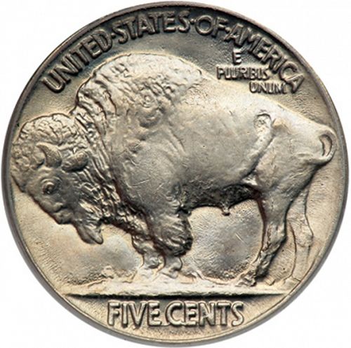 5 cent Reverse Image minted in UNITED STATES in 1917 (Buffalo - Line Type)  - The Coin Database