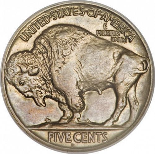5 cent Reverse Image minted in UNITED STATES in 1919D (Buffalo - Line Type)  - The Coin Database