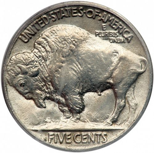 5 cent Reverse Image minted in UNITED STATES in 1920 (Buffalo - Line Type)  - The Coin Database