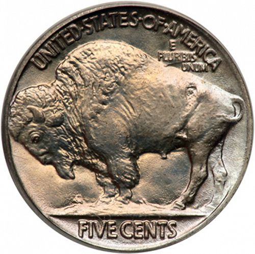 5 cent Reverse Image minted in UNITED STATES in 1921 (Buffalo - Line Type)  - The Coin Database