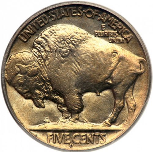 5 cent Reverse Image minted in UNITED STATES in 1924D (Buffalo - Line Type)  - The Coin Database