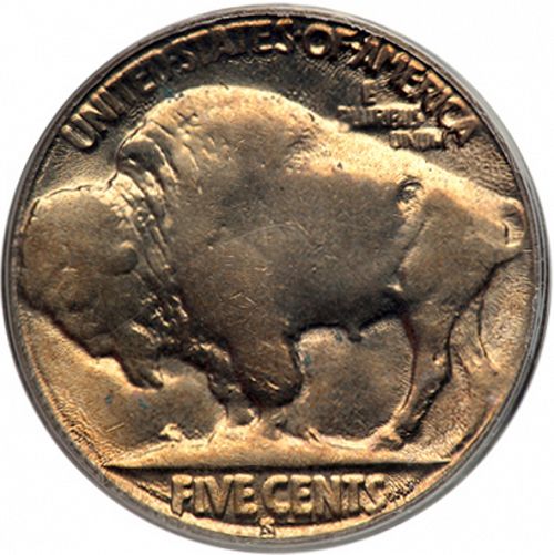 5 cent Reverse Image minted in UNITED STATES in 1924S (Buffalo - Line Type)  - The Coin Database