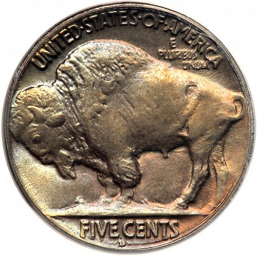 5 cent Reverse Image minted in UNITED STATES in 1925D (Buffalo - Line Type)  - The Coin Database