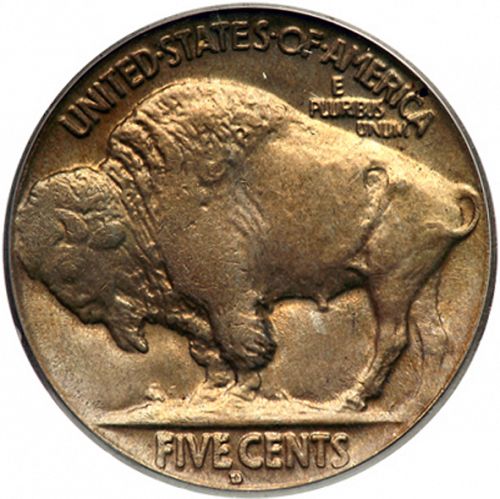 5 cent Reverse Image minted in UNITED STATES in 1926D (Buffalo - Line Type)  - The Coin Database
