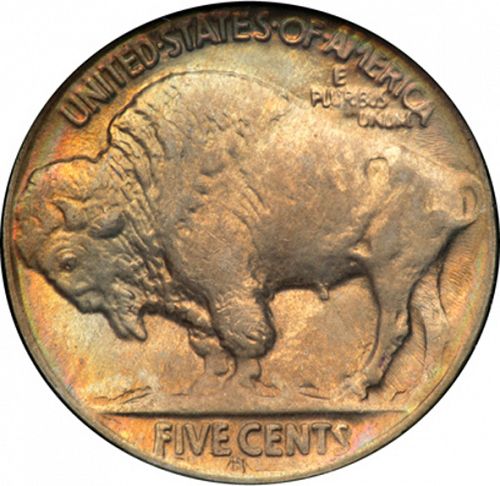 5 cent Reverse Image minted in UNITED STATES in 1926S (Buffalo - Line Type)  - The Coin Database
