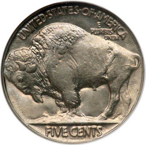 5 cent Reverse Image minted in UNITED STATES in 1927 (Buffalo - Line Type)  - The Coin Database