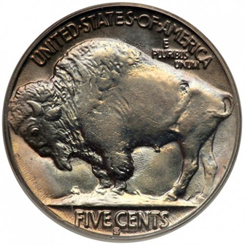 5 cent Reverse Image minted in UNITED STATES in 1930S (Buffalo - Line Type)  - The Coin Database